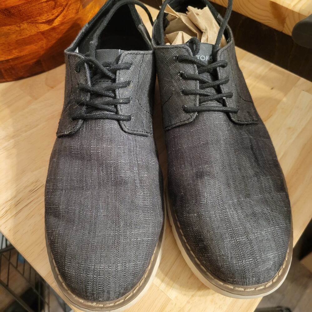TOMS Navi Oxford Dress Shoes Men’s 9.5 Gray | Excellent Condition